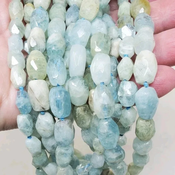 Vintage Kenneth Lane KJL Aquamarine Gemstone Multistrand Necklace